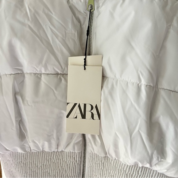 🌴 Cutest Zara Women's White Puffer Jacket - Picture 10 of 13